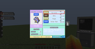 Pokémon Gui Interfire-Fire الإصدار الأحمر Pixelmon Guis Fire Red مستوحى