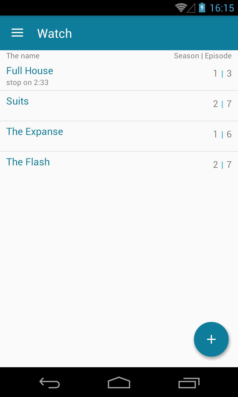 My TV Series note