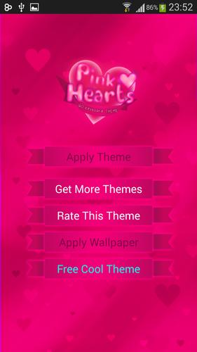 GO Keyboard Pink Hearts Theme