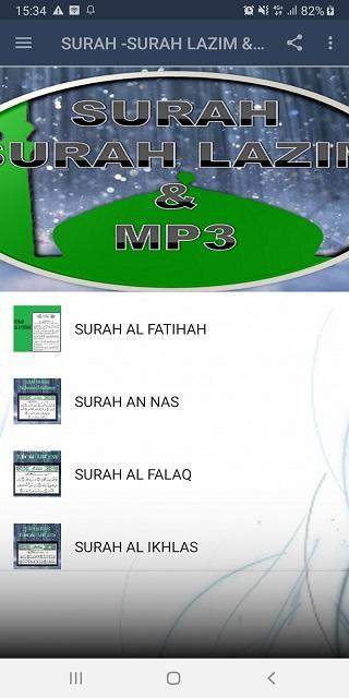 SURAH -SURAH LAZIM & MP3