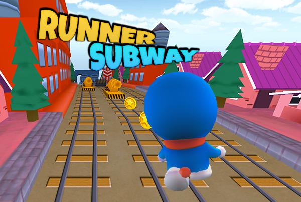 Run Blue Cat Subway Rail 3D