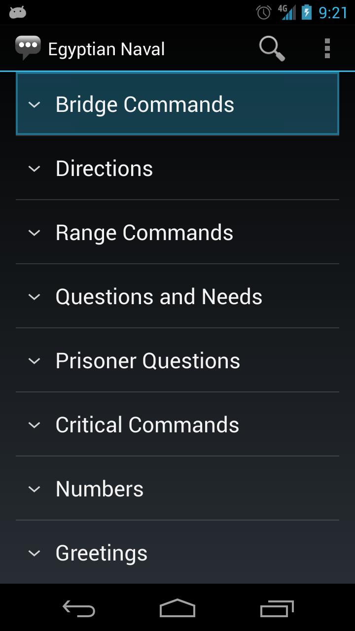 Egyptian Naval Phrases