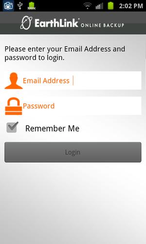 EarthLink Online Backup Mobile