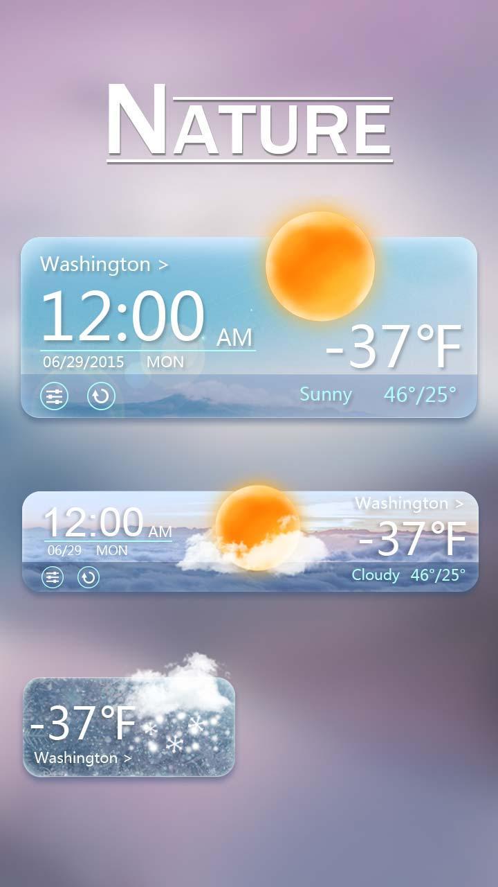 Nature Weather Widget Theme