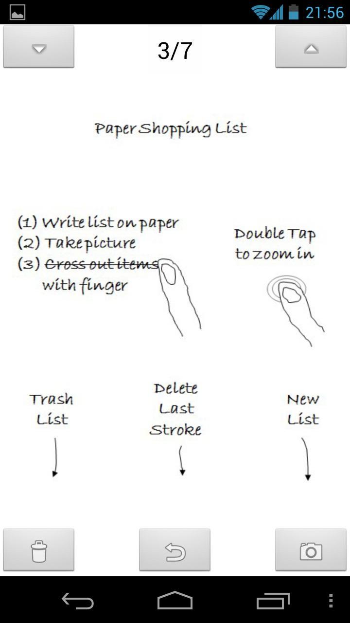 Paper Shopping List