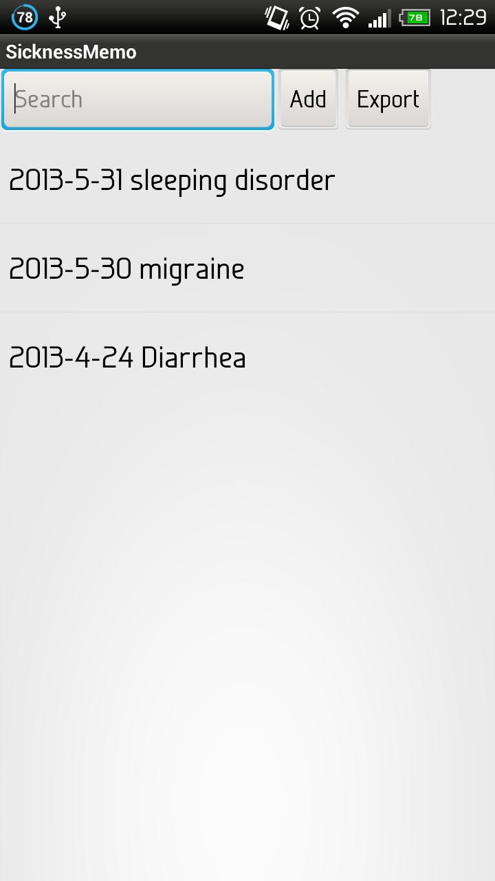 Sickness tracker