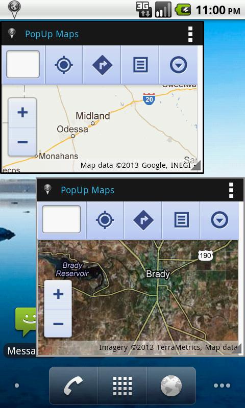 Pop Up Floating Maps