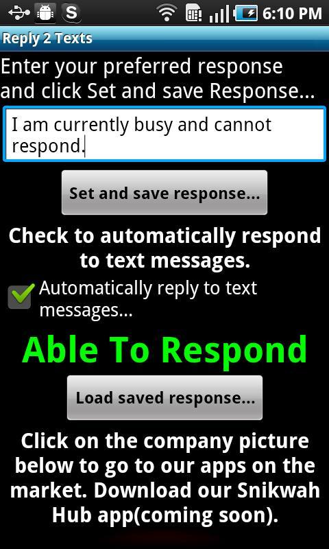 Reply 2 Texts (Auto SMS Reply)